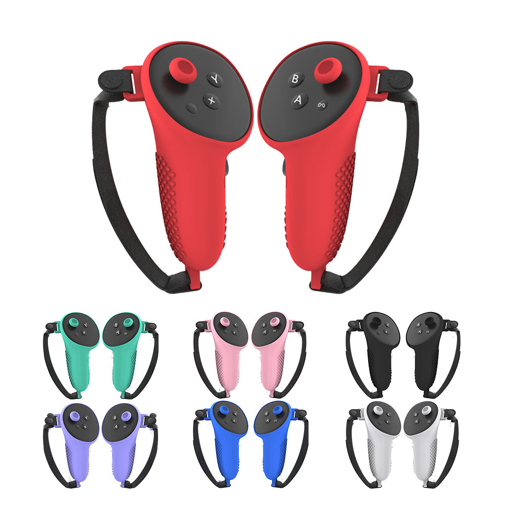 AliExpress VR Controller Silicone Protective Cover Handle Grip Shell Full Protective For Meta Quest 3 VR Accessories