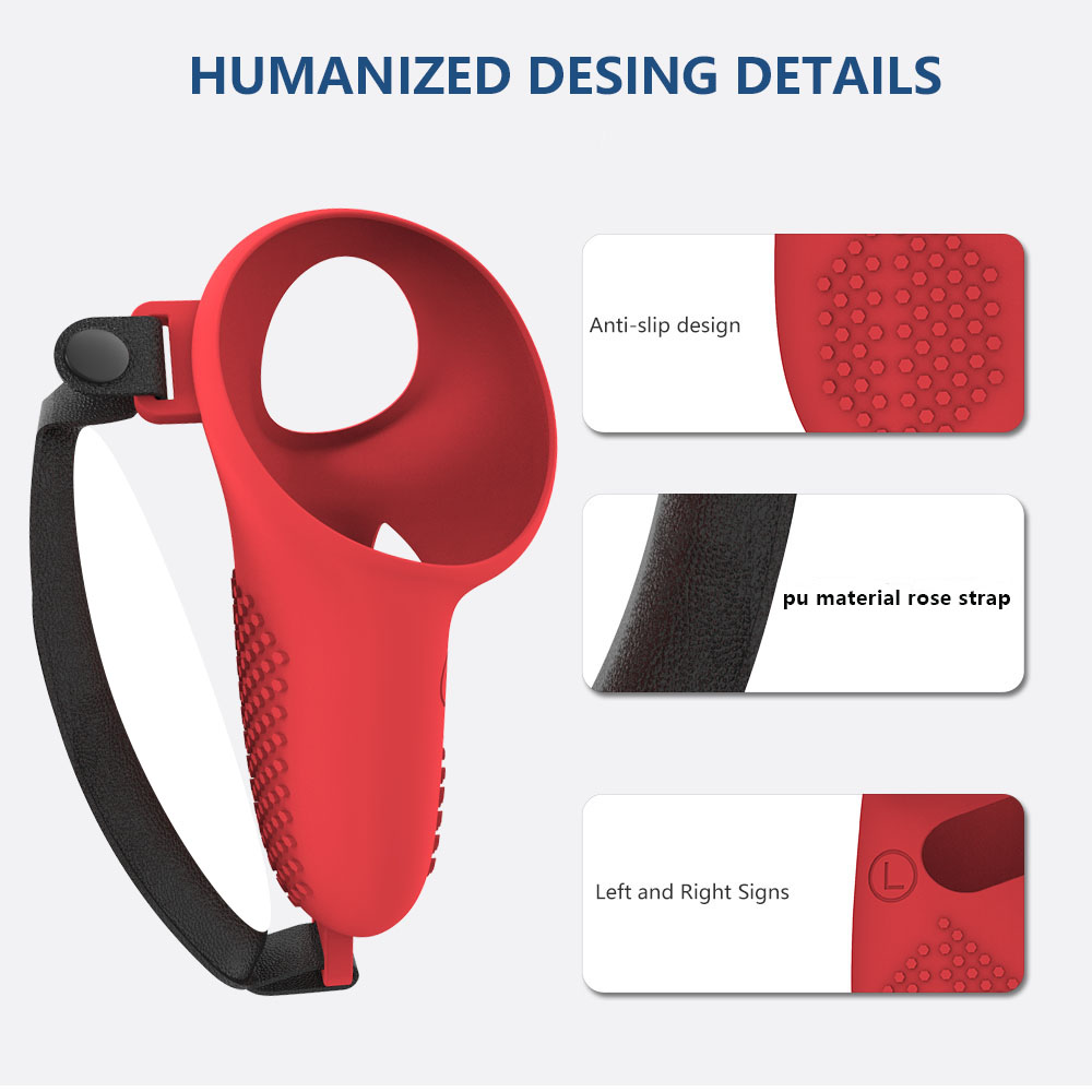 AliExpress VR Controller Silicone Protective Cover Handle Grip Shell Full Protective For Meta Quest 3 VR Accessories, view 2