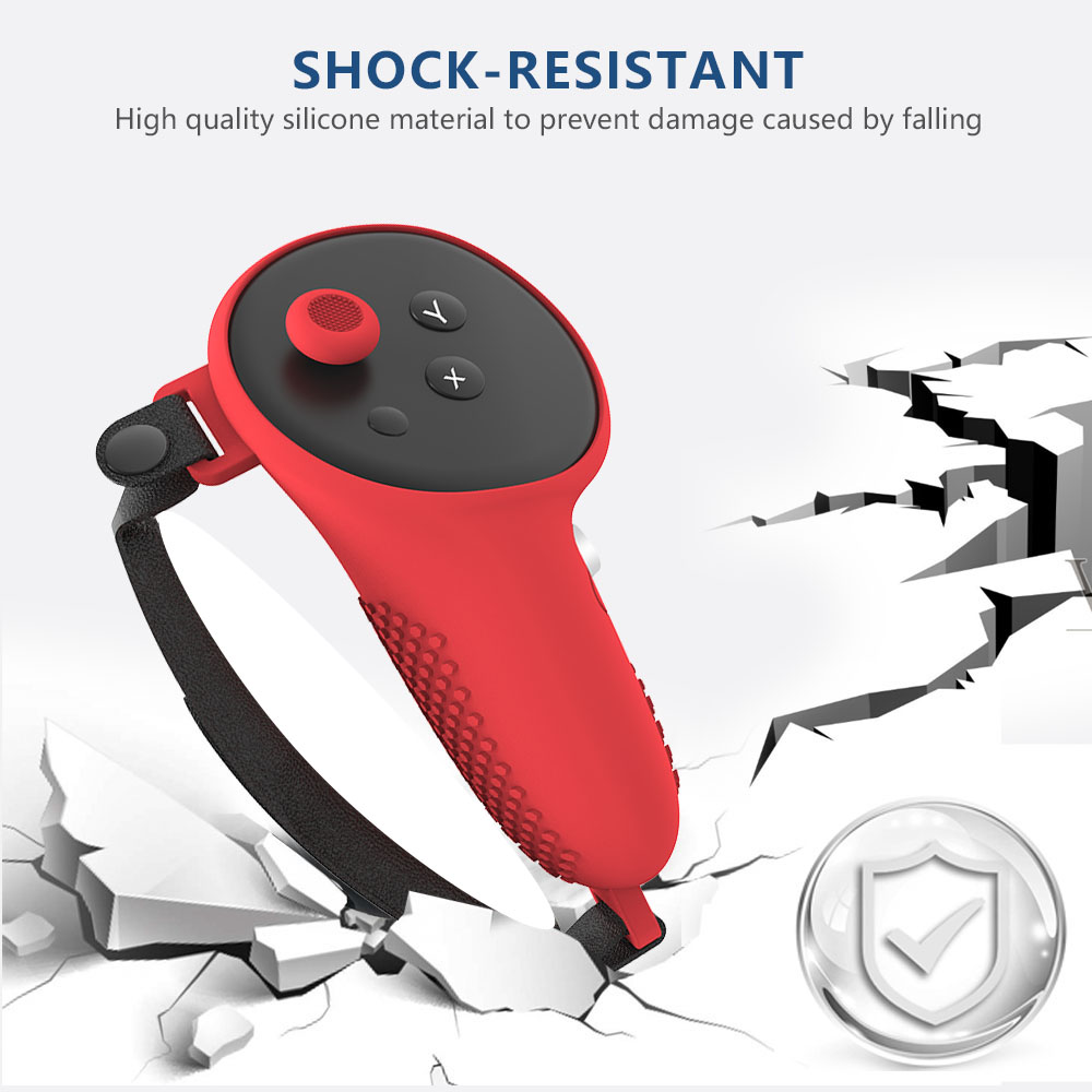 AliExpress VR Controller Silicone Protective Cover Handle Grip Shell Full Protective For Meta Quest 3 VR Accessories, view 3