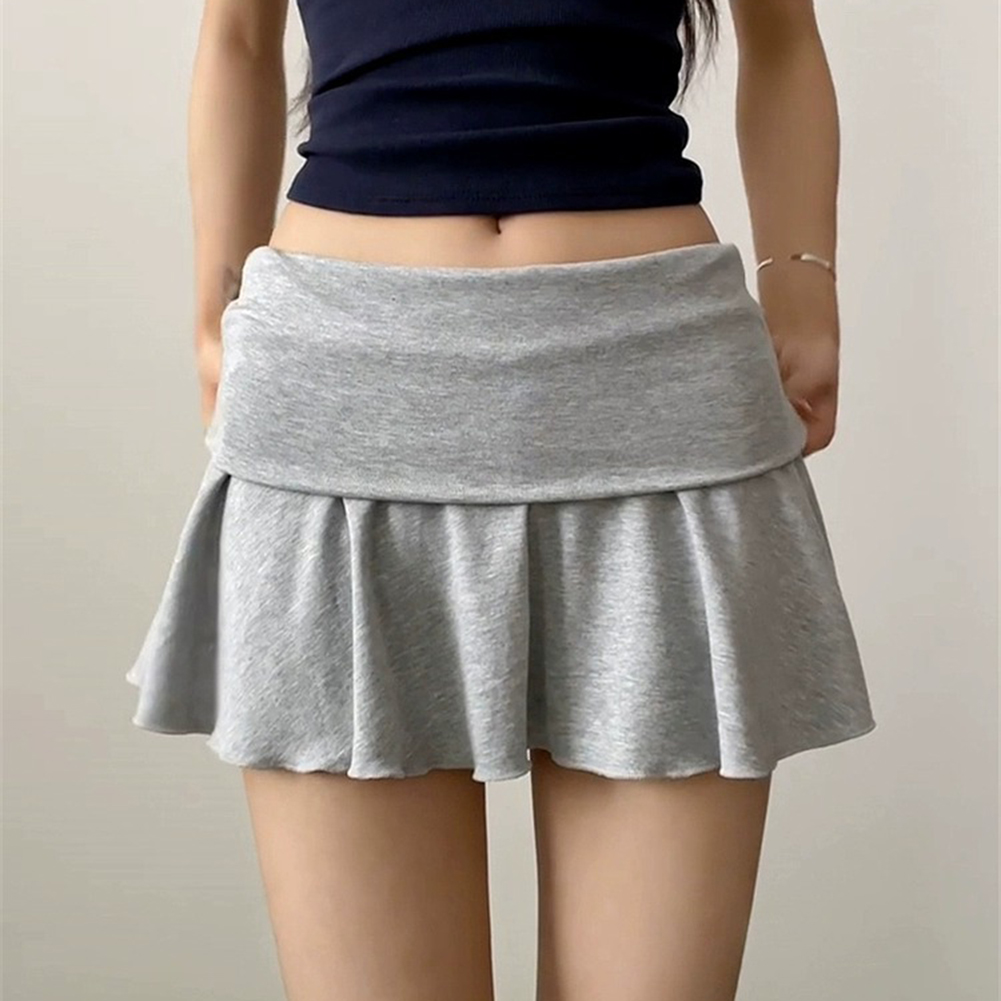 AliExpress Waist-Flipping Ruched Skirts Prevent Exposure Golf Sports Women Short Dress High Elasticity Athletic Short High Waist Skirt