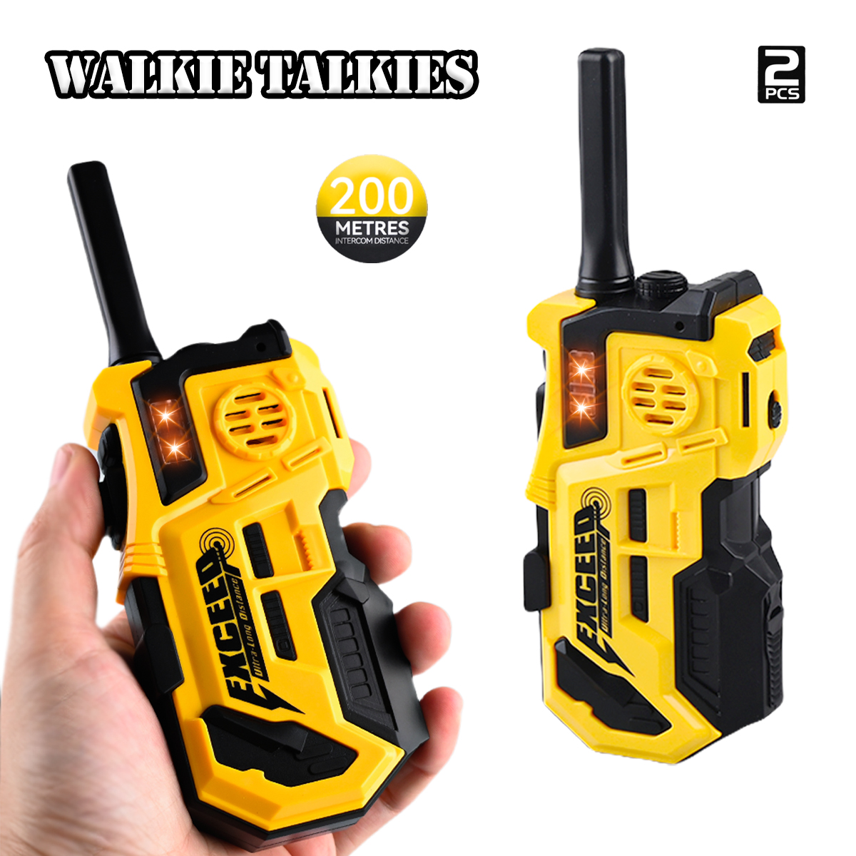 AliExpress Walkie Talkies, 2 Pcs Long Range Talkies Toys for Kids Channels 2 Way Radio Toy with Light, for  Outdoor Sports Camping Climbing