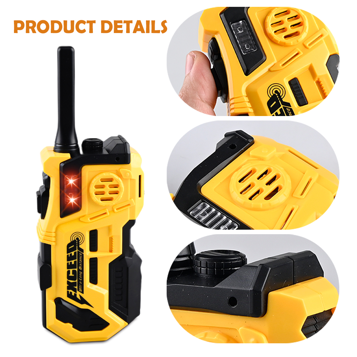 AliExpress Walkie Talkies, 2 Pcs Long Range Talkies Toys for Kids Channels 2 Way Radio Toy with Light, for Outdoor Sports Camping Climbing, view 2
