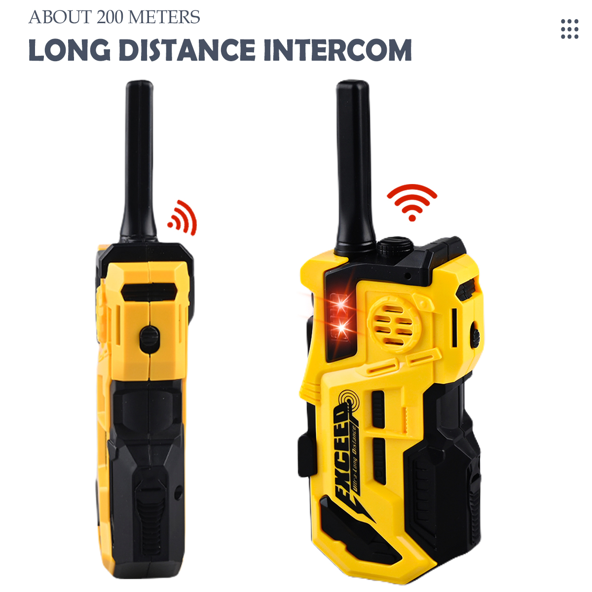 AliExpress Walkie Talkies, 2 Pcs Long Range Talkies Toys for Kids Channels 2 Way Radio Toy with Light, for Outdoor Sports Camping Climbing, view 3