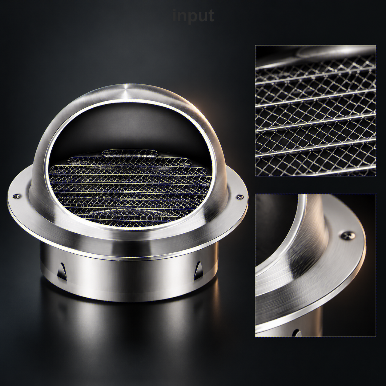 AliExpress Wall Ceiling Stainless Steel Exhaust Vent Grille Cover Anti Bird Rat Air Vent Cap for Heating Cooling Duct Ventilation, view 3