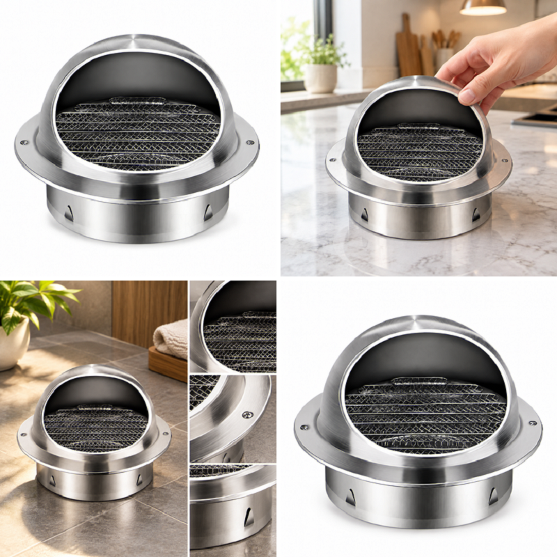 AliExpress Wall Ceiling Stainless Steel Exhaust Vent Grille Cover Anti Bird Rat Air Vent Cap for Heating Cooling Duct Ventilation, view 4