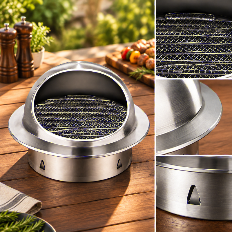 AliExpress Wall Ceiling Stainless Steel Exhaust Vent Grille Cover Anti Bird Rat Air Vent Cap for Heating Cooling Duct Ventilation, view 6
