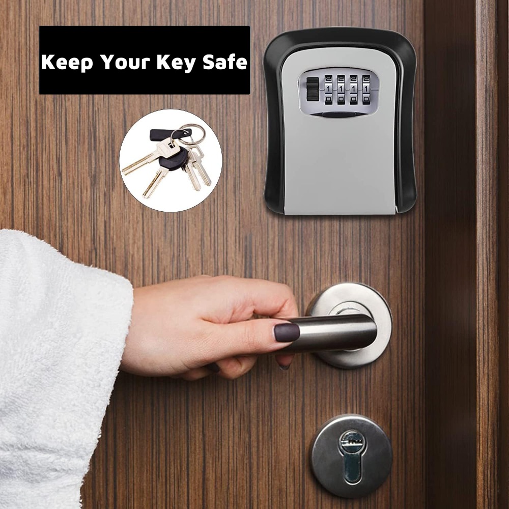 AliExpress Wall-Mounted 4-Digit Combination Key Lock Box, view 2