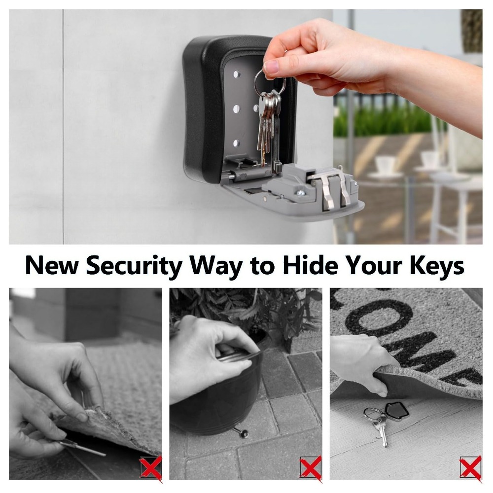 AliExpress Wall-Mounted 4-Digit Combination Key Lock Box, view 3