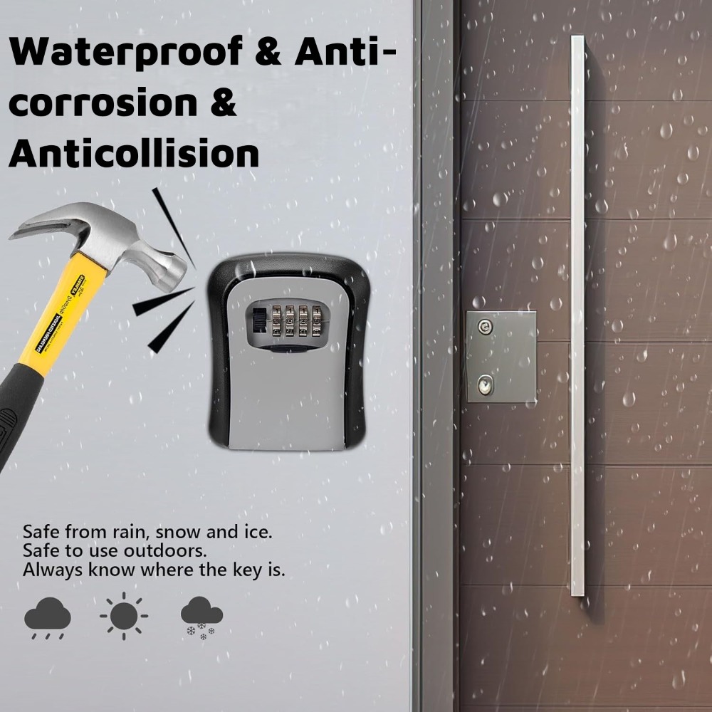 AliExpress Wall-Mounted 4-Digit Combination Key Lock Box, view 4