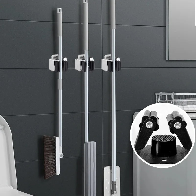AliExpress Wall-Mounted Stainless Steel Mop and Broom Holder, view 2