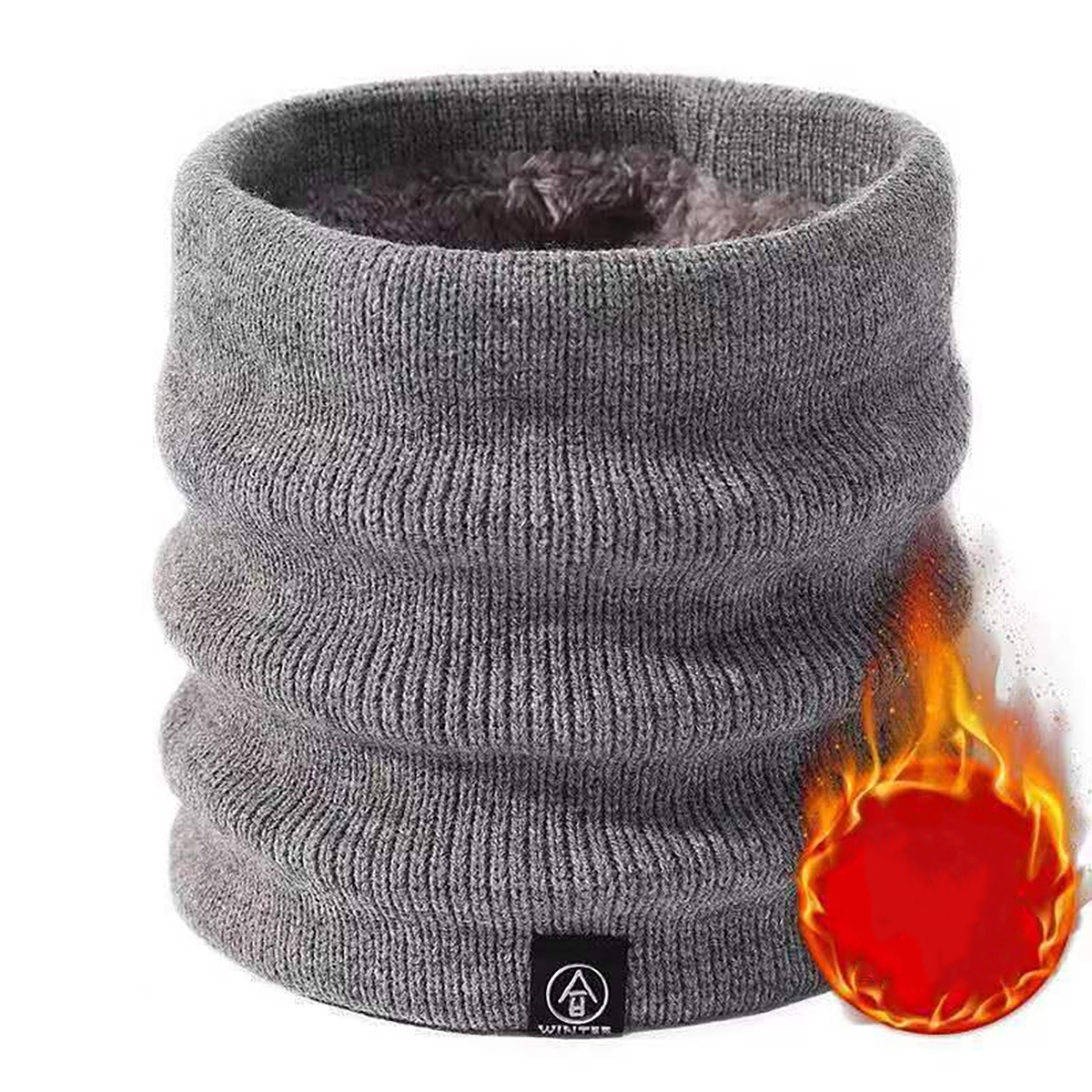 AliExpress Warm Knitted Scarf Thickened Windproof Winter Neck Gaiter Cap Cold-proof Outdoor Sport Skiing Running Men Women Tube Scarf Hat, view 6