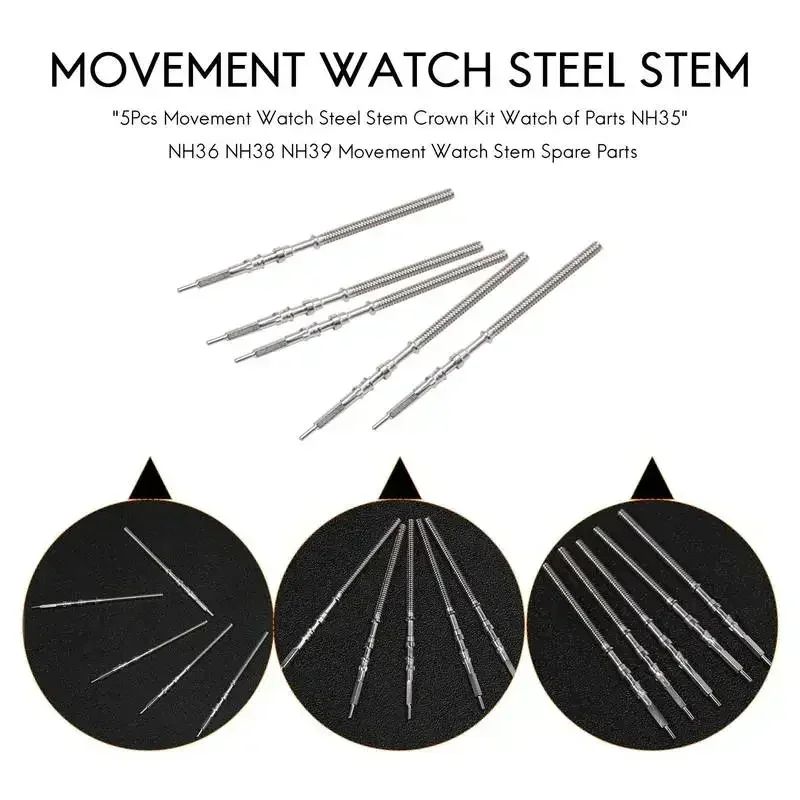 AliExpress Stainless Steel Watch Crown and Stem for NH35, view 2