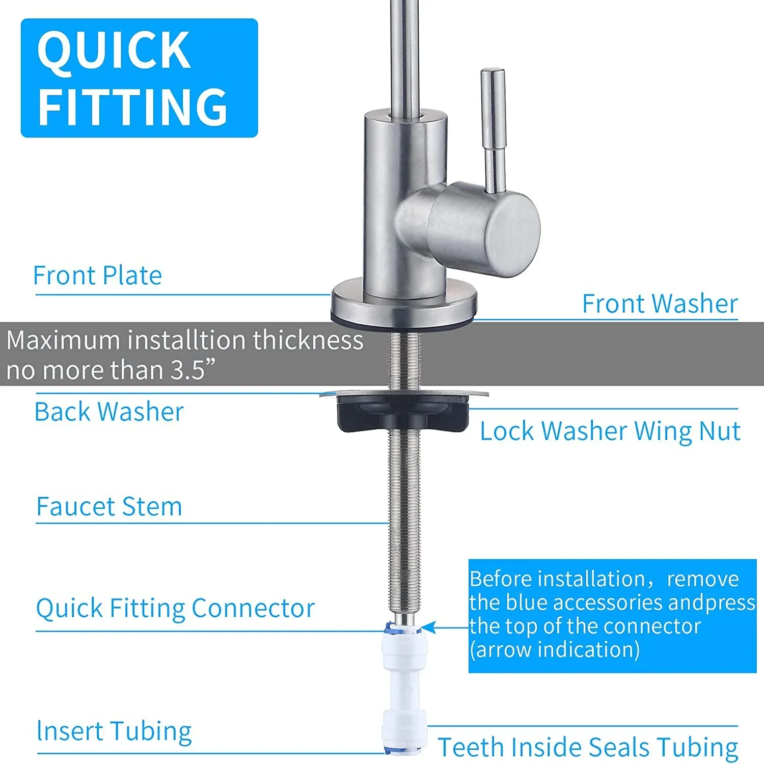 AliExpress Lead-Free Reverse Osmosis Water Filter Faucet, view 4