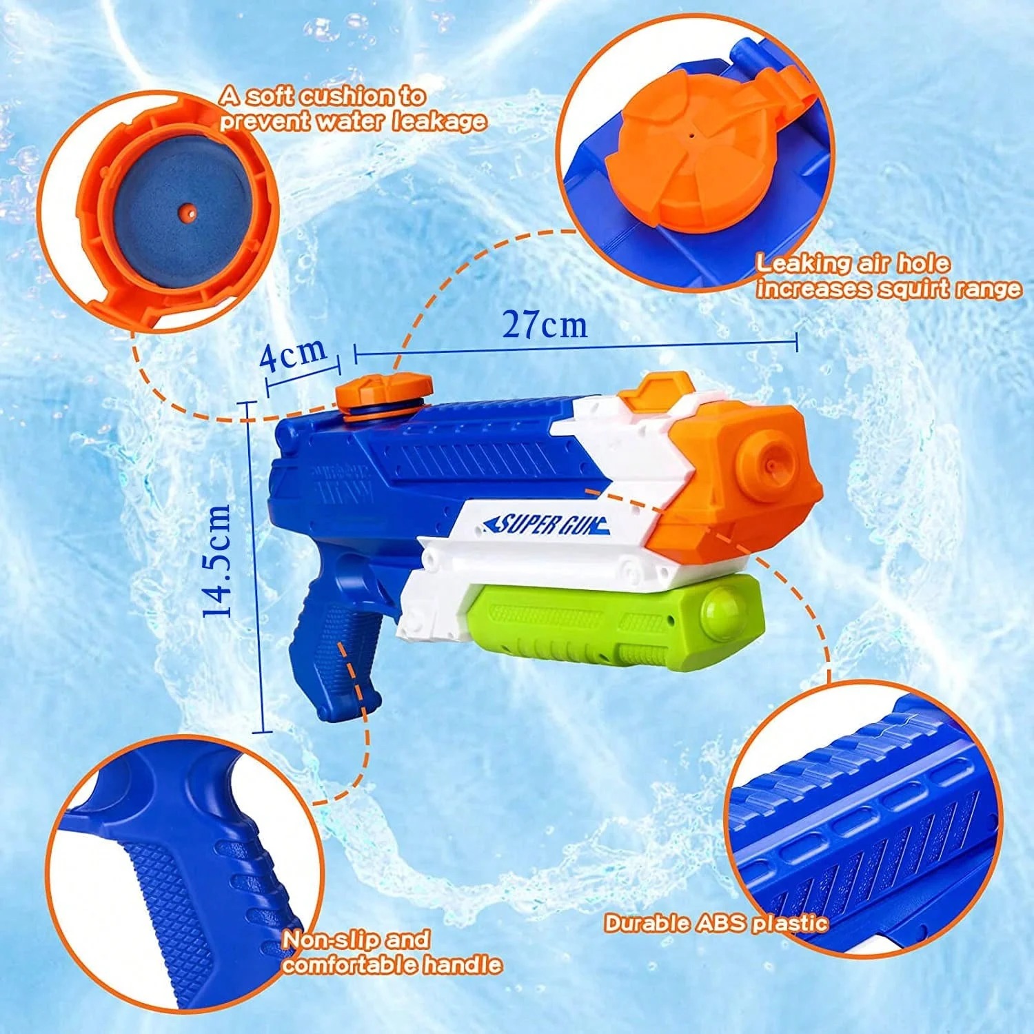 AliExpress Water Guns for Kids - Summer Soaker Squirt Guns, Outdoor Toy for 3 Years Old and up Boys Girls Adults Water Guns for Swimming Po, view 5