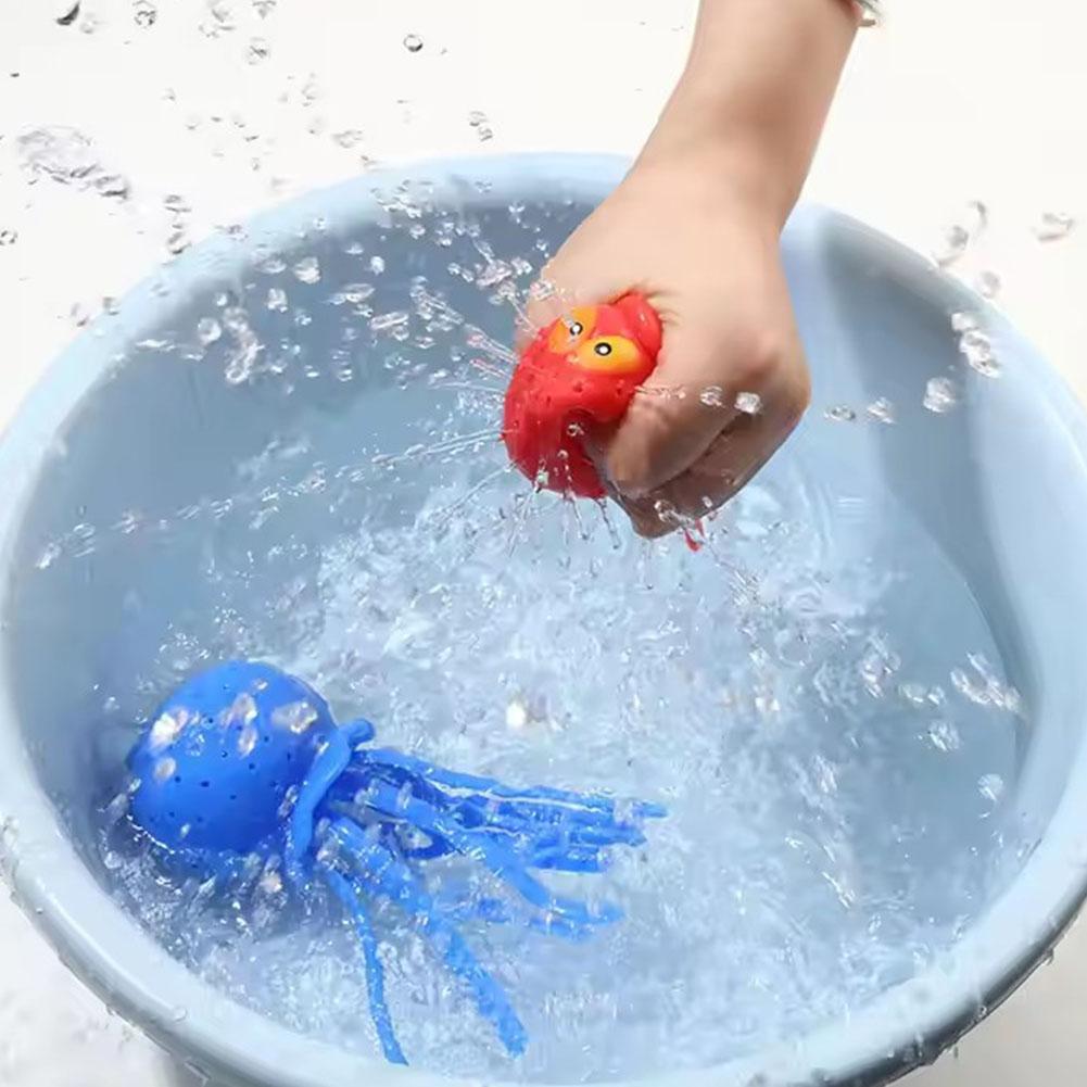 AliExpress Water Play Octopus Bathing Toy for Kids Creative Absorbent Toy That Sprays Water Stress Relief Fun Children's Bath Time, view 5