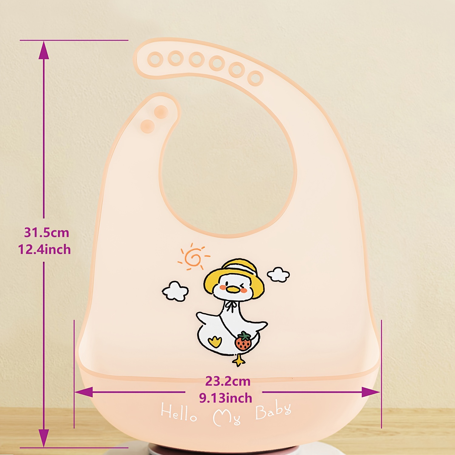 AliExpress Waterproof Baby Bibs Baby Stuff Cute Cartoon Animal Printed Kids Bib Girl Boy Adjustable Soft Silicone Bib Baby Feeding Stuff, view 5