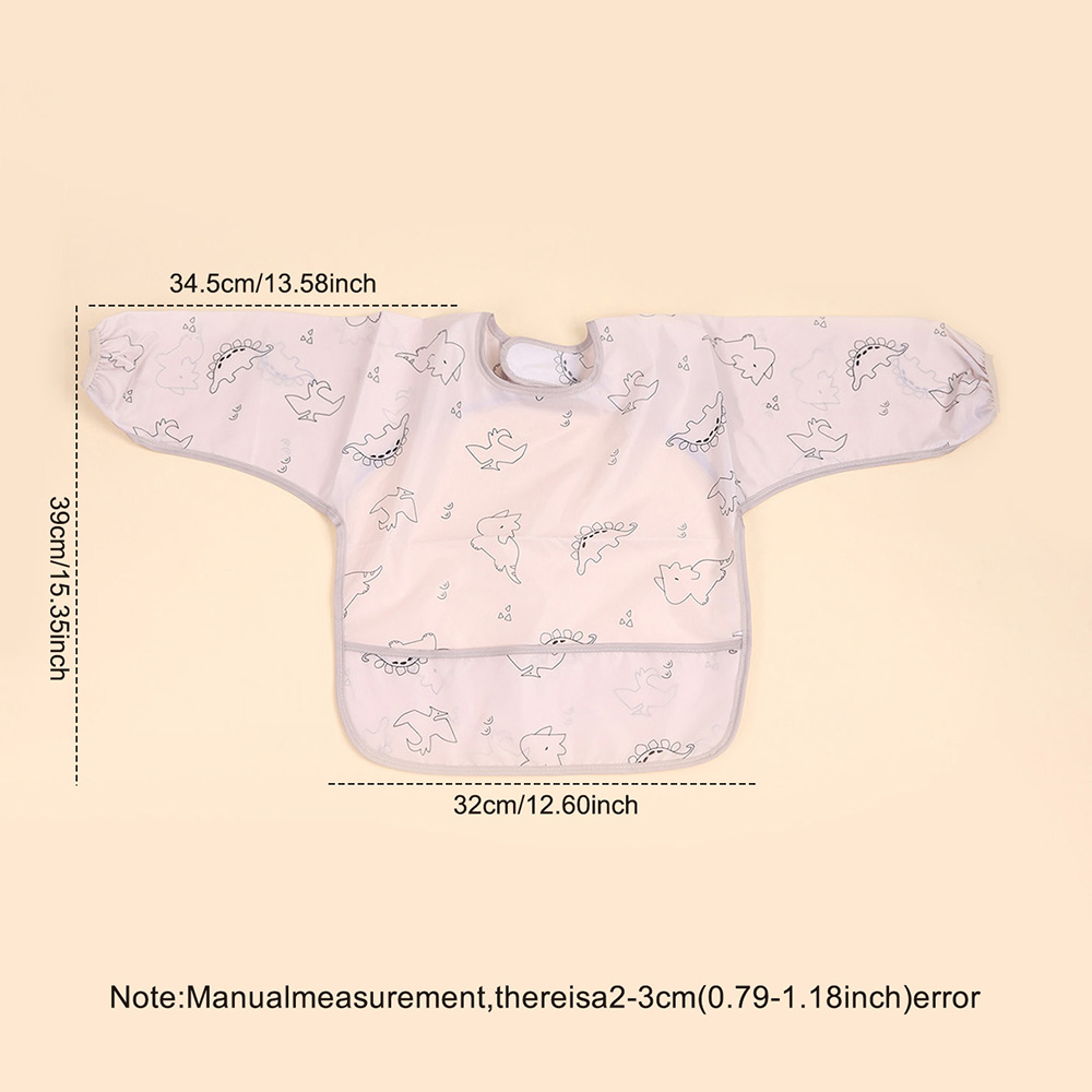 AliExpress Waterproof Full Sleeve Baby Bibs Children Apron Long Sleeve Feeding Smock Kids Eating Breastplate Infant Scarf Clothing, view 6