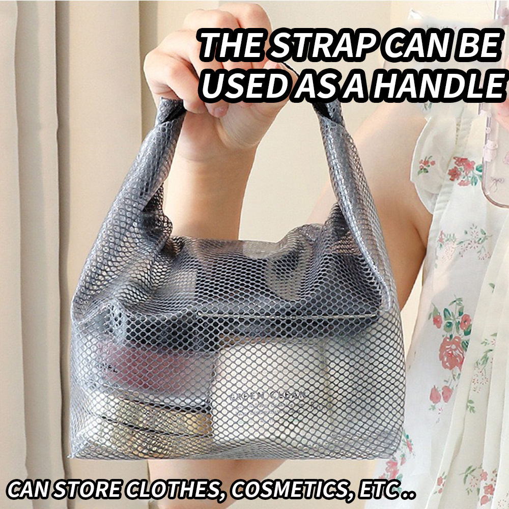 AliExpress Waterproof Mesh Drawstring Toiletry Bag, view 2