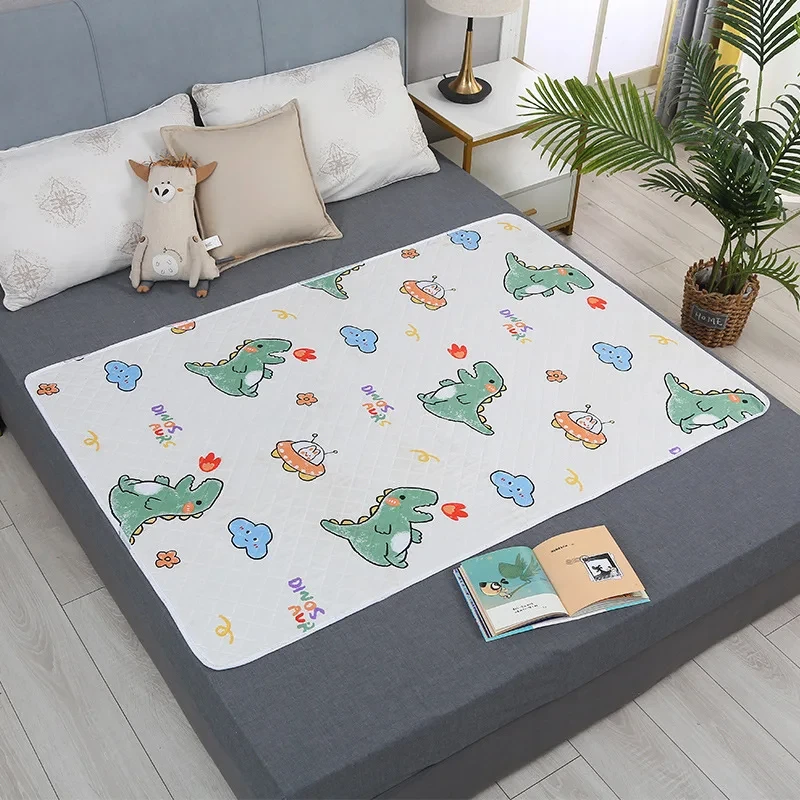 AliExpress Waterproof Washable Mattress Urine Mat for Baby Toddlers Cute Cartoon Bed Protector Diaper Bedding Urine Pads Cloth Breathable, view 2