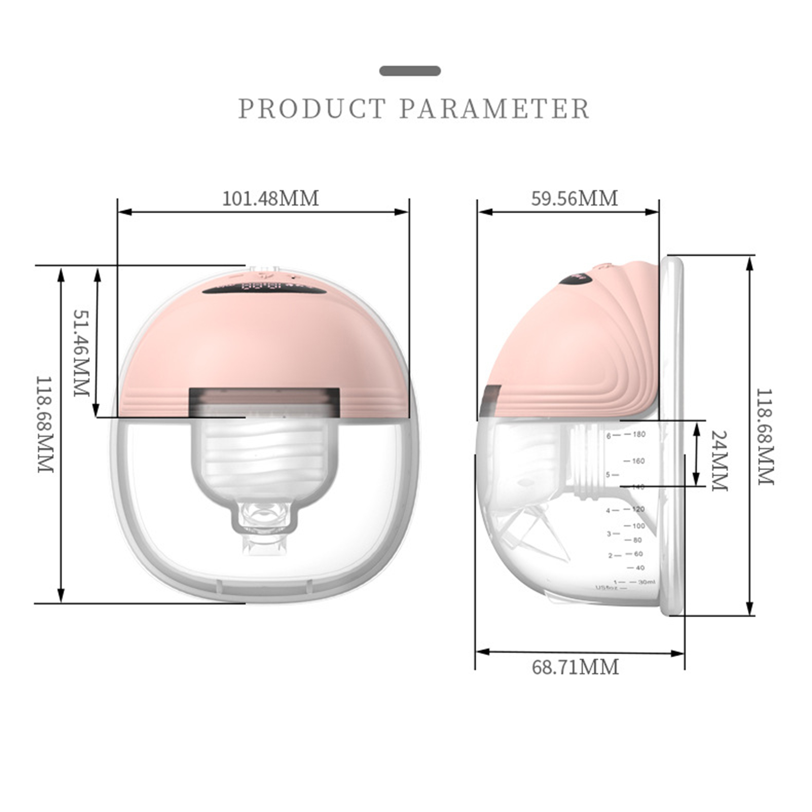 AliExpress Wearable Breast Pump Hands Free Electric Portable Wearable Breast Pumps Slient BPA-free Breastfeeding Milk Collector, view 3