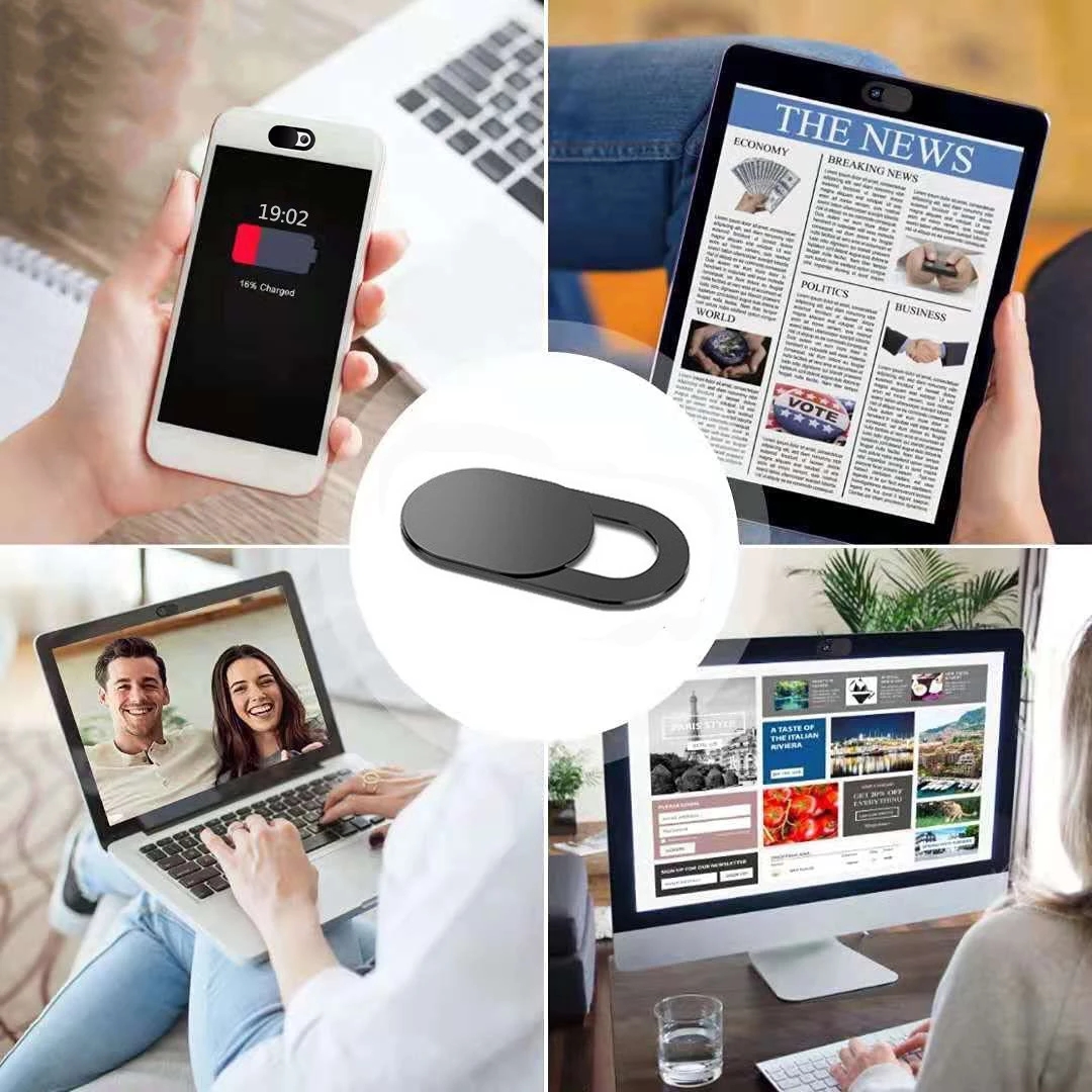 AliExpress Webcam Cover Shutter Magnet Slider Plastic Camera Cover for iPad Tablet Web Laptop Pc Camera Mobile Phone Lenses Privacy Sticker, view 2