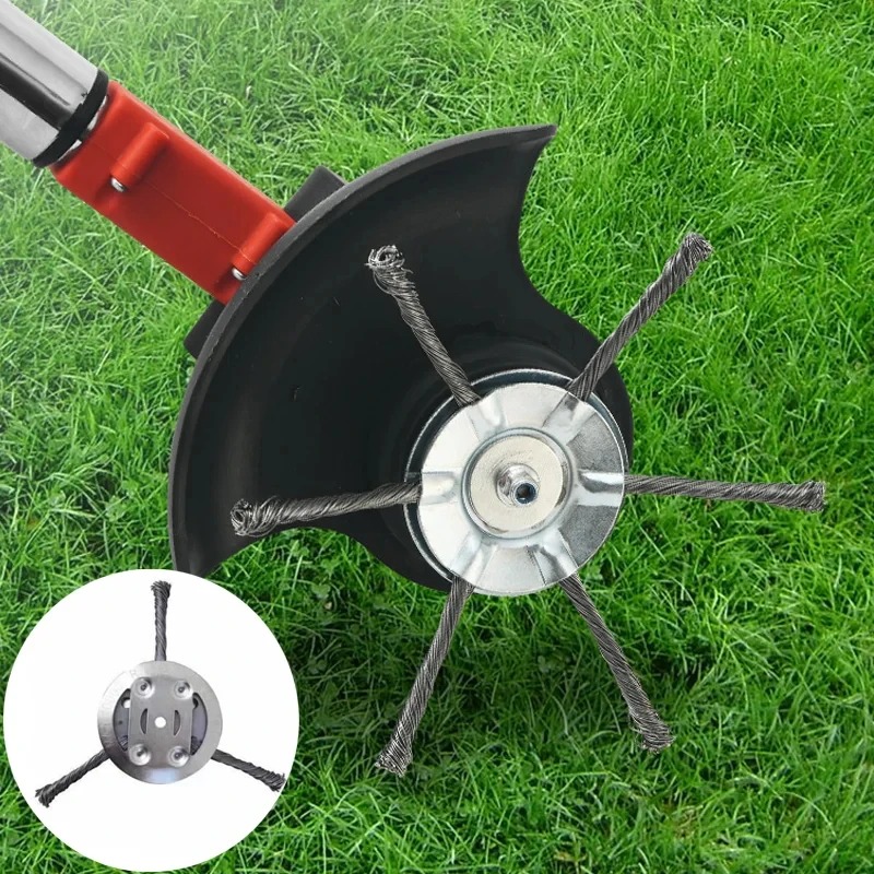 AliExpress Weed Brush Head Steel Wire Wheel Grass Trimmer Head Removal Moss Rust Lawn Mower Grass Brush Disc Weed Brush Trimmer Heads, view 2