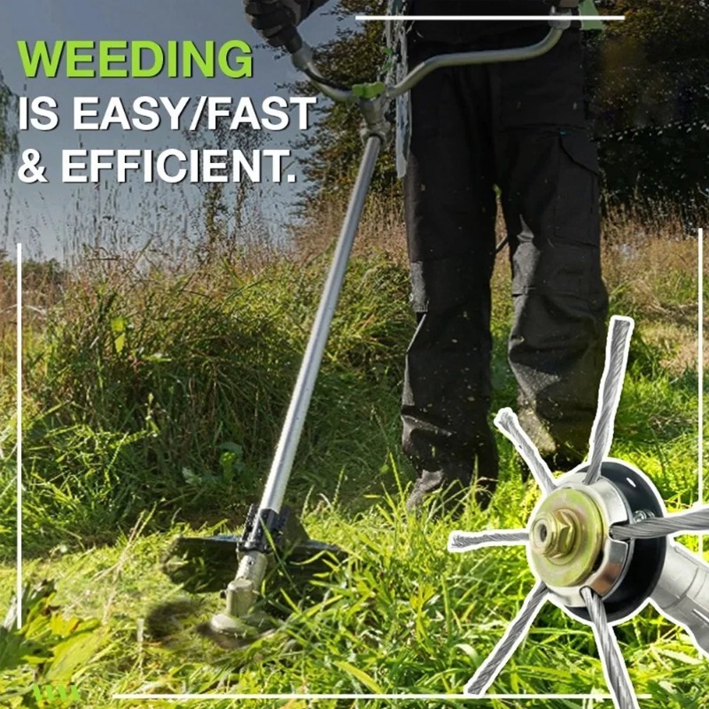 AliExpress Weed Brush Head Steel Wire Wheel Grass Trimmer Head Removal Moss Rust Lawn Mower Grass Brush Disc Weed Brush Trimmer Heads, view 4