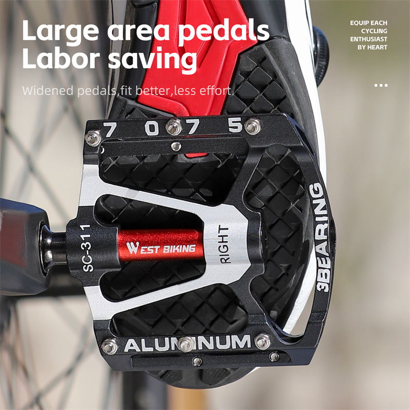 AliExpress WEST BIKING 3-Bearing CNC Aluminum Bike Pedals, view 5