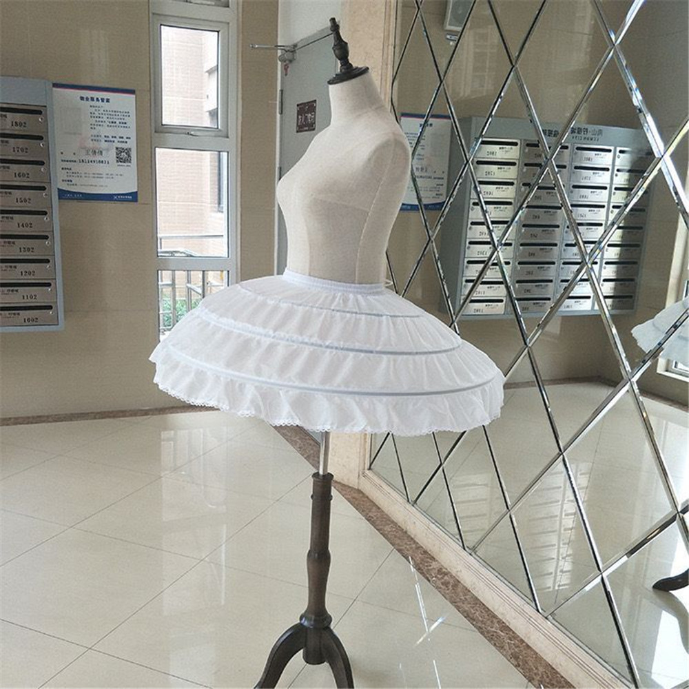 AliExpress White 3 Hoops Wedding Petticoats for Short Dress Ballet Skirt Girls Crinoline Elastic Waist Underskirt Jupon Court, view 3