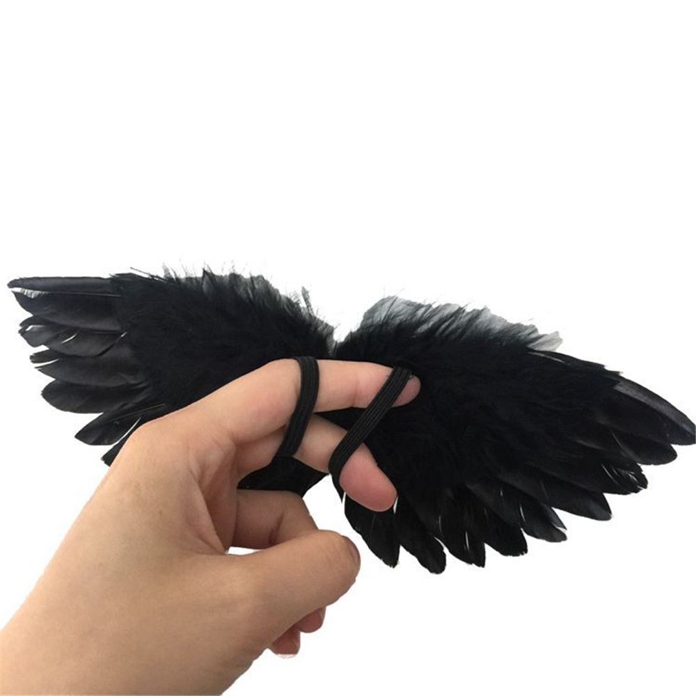 AliExpress White Black Crafts Mini Feather Angel Wing 1/6 Doll 20cm Cotton Doll Decoration Party Birthday Gift Easter Valentines Day