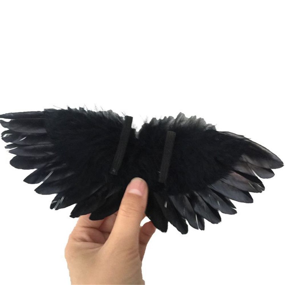 AliExpress White Black Crafts Mini Feather Angel Wing 1/6 Doll 20cm Cotton Doll Decoration Party Birthday Gift Easter Valentines Day, view 2