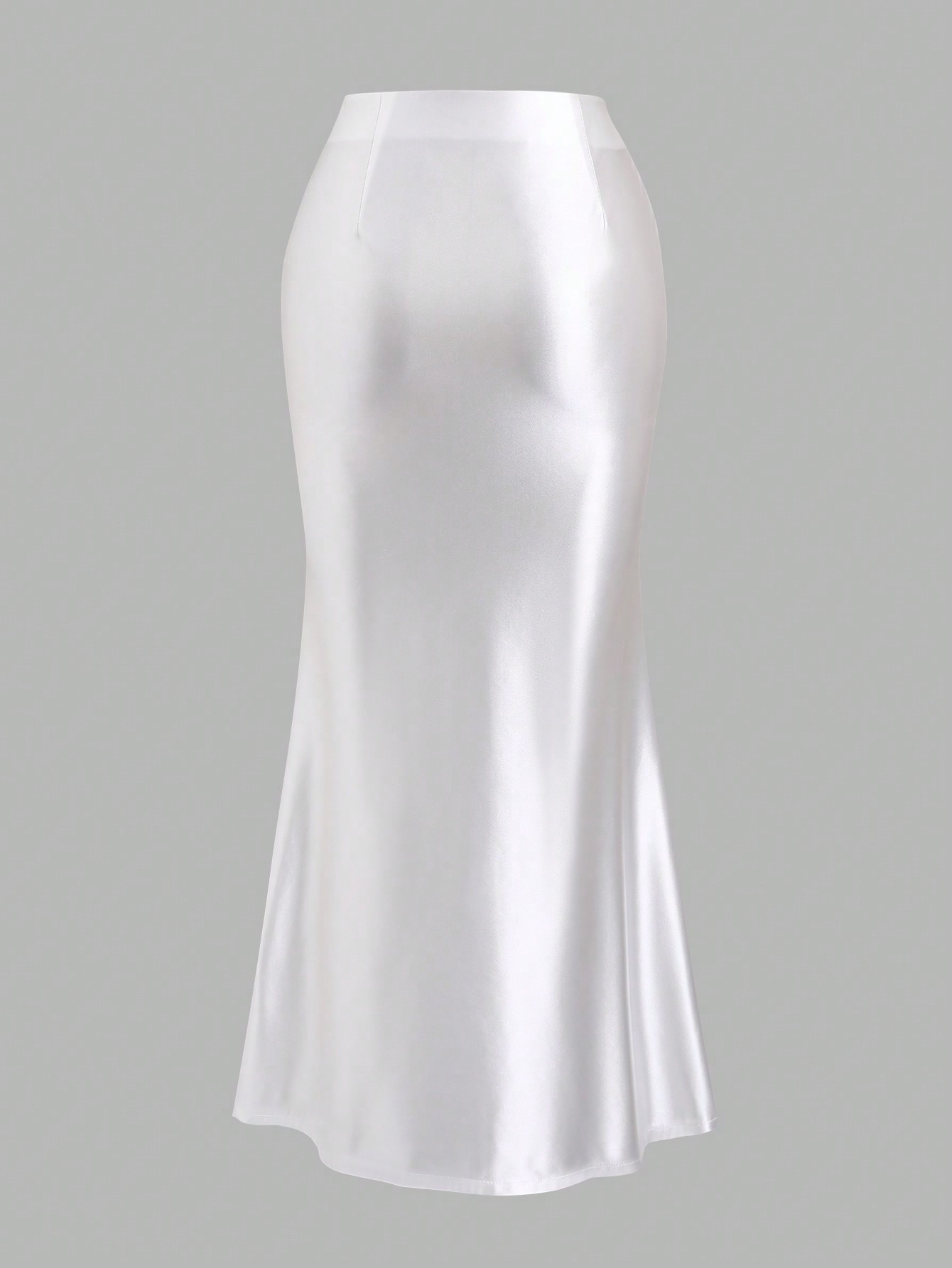 AliExpress White Pleated Fishtail Skirt, view 2