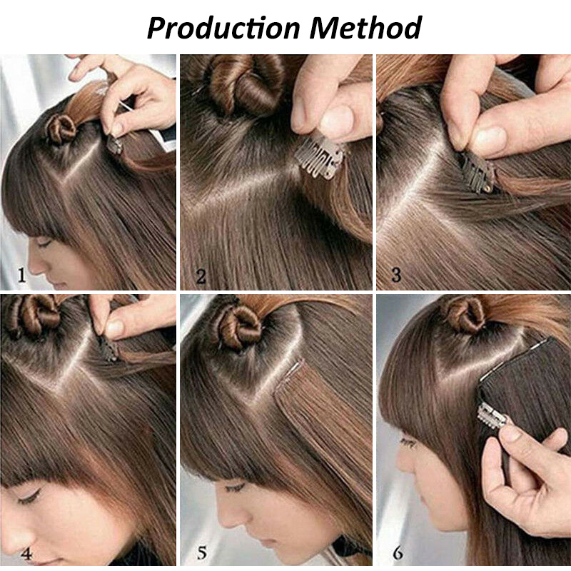 AliExpress WIGSIN 24Inch Synthetic 7Pcs/set Long Straight Hair Extension 16Clips Hairstyle Black Blonde Hairpiece for Women, view 6