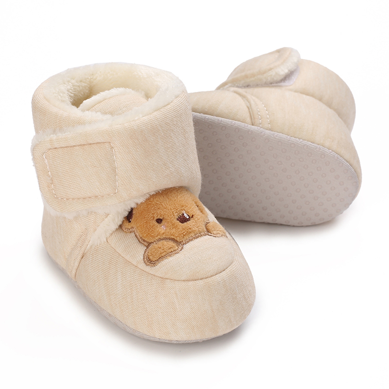 AliExpress Winter Newborn Boys and Girls Cute Cartoon Cotton Shoes with Soft Sole and Warm Boots Preschool Walking Shoes Winter Newborn, view 3