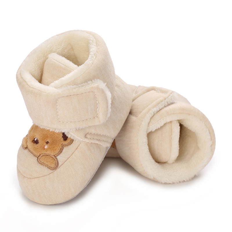 AliExpress Winter Newborn Boys and Girls Cute Cartoon Cotton Shoes with Soft Sole and Warm Boots Preschool Walking Shoes Winter Newborn, view 4
