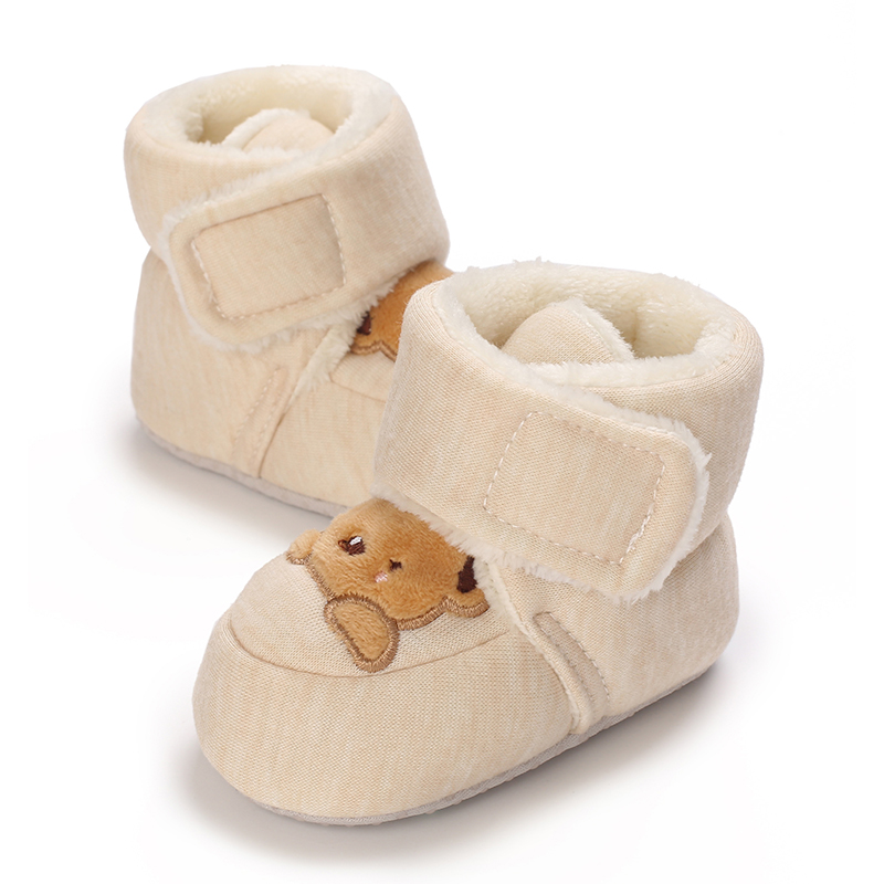 AliExpress Winter Newborn Boys and Girls Cute Cartoon Cotton Shoes with Soft Sole and Warm Boots Preschool Walking Shoes Winter Newborn, view 5