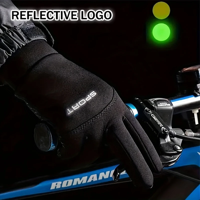 AliExpress Winter Warm Gloves Touch Screen Windproof Cold-proof Cycling Gloves, Men's Women's Running, Hiking Skiing Gloves, view 2