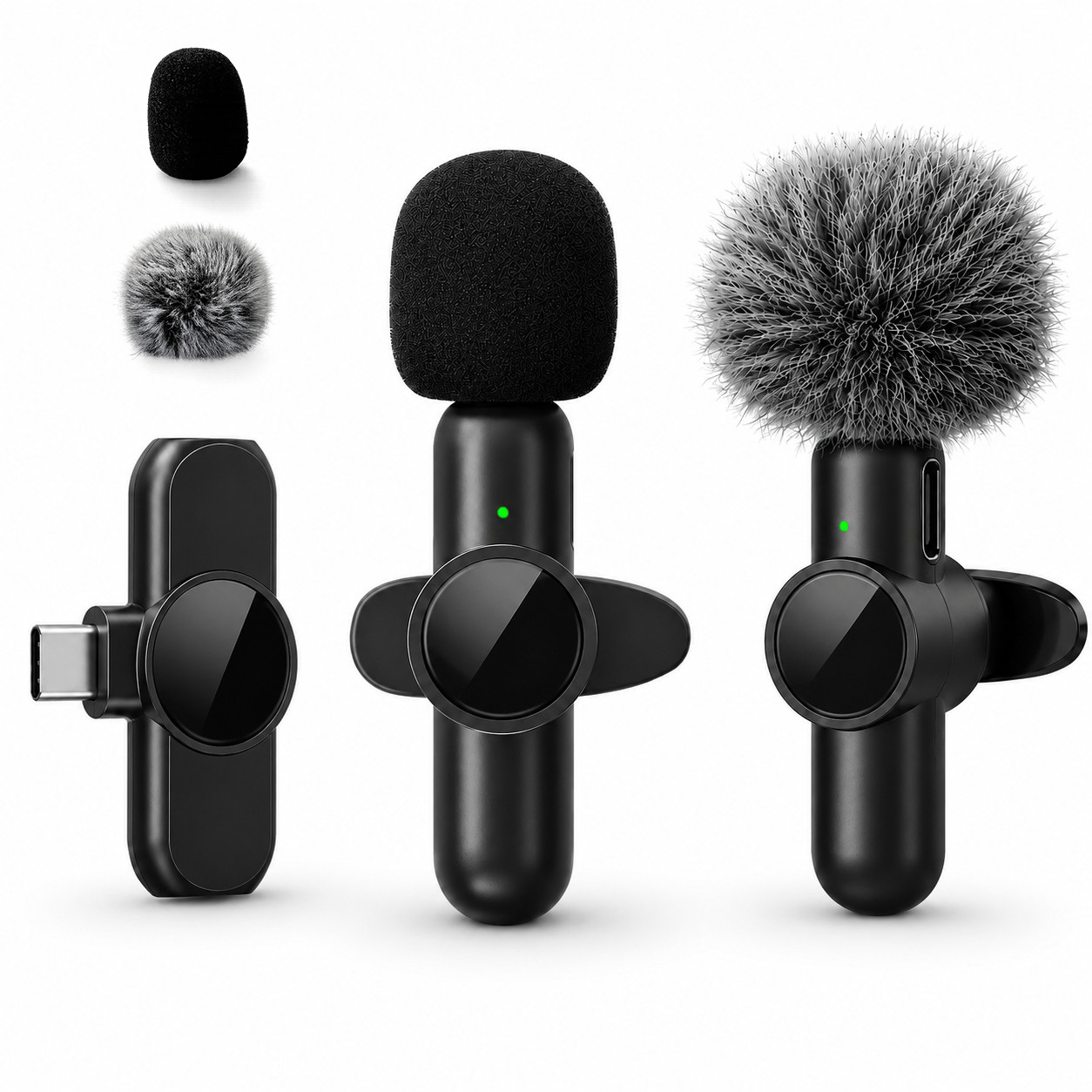 AliExpress Wireless Lapel Microphone, Noise-Cancelling, Suitable for Vlogs, Interviews, and Live Streaming, Compatible with Type-C Devices