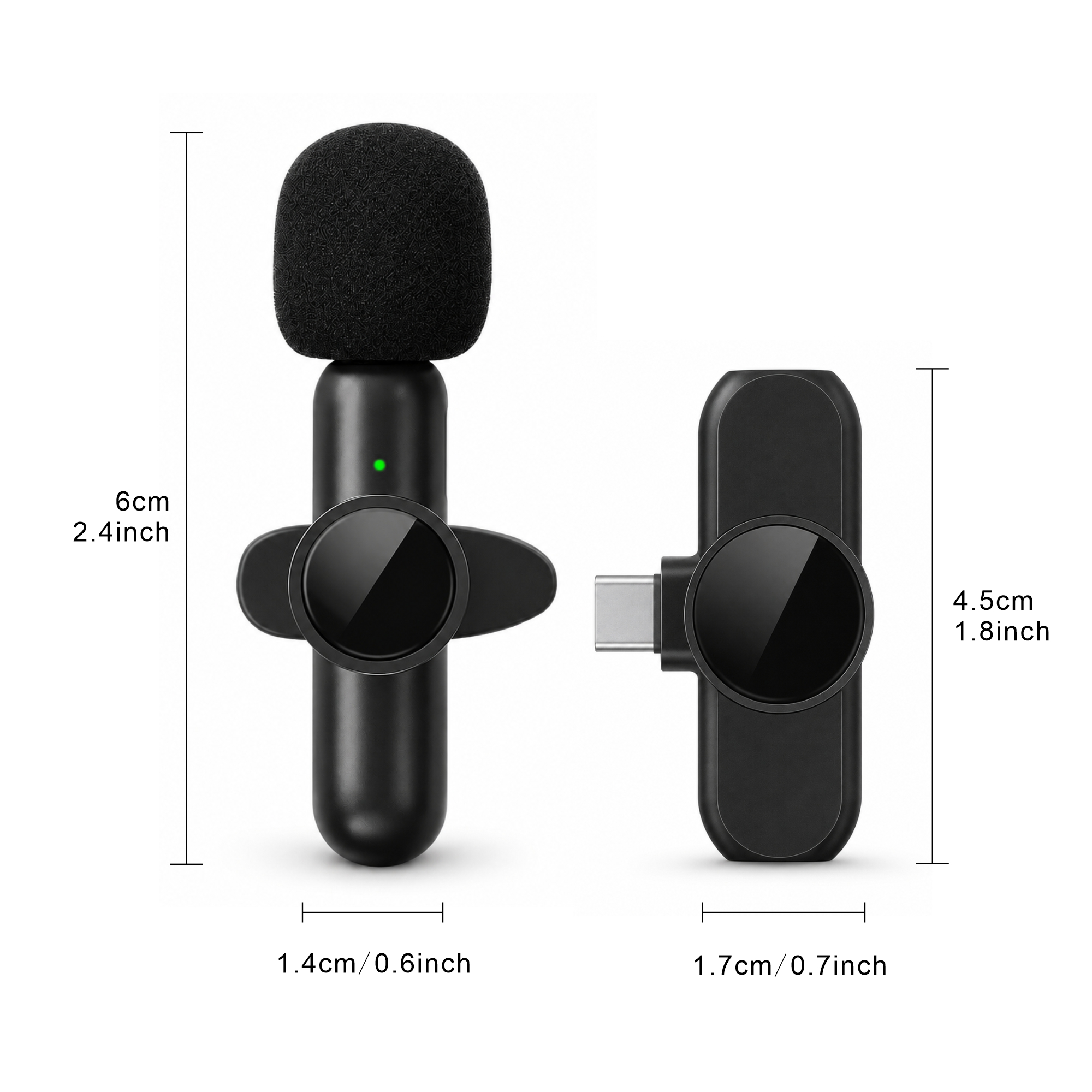 AliExpress Wireless Lapel Microphone, Noise-Cancelling, Suitable for Vlogs, Interviews, and Live Streaming, Compatible with Type-C Devices, view 2