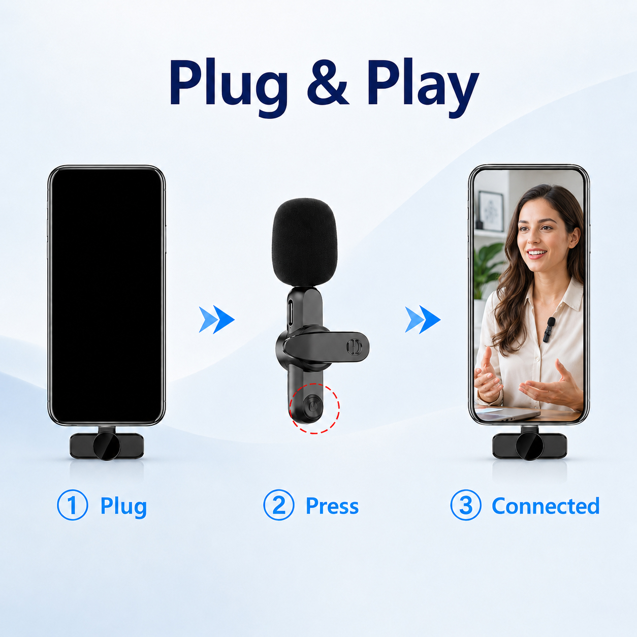 AliExpress Wireless Lapel Microphone, Noise-Cancelling, Suitable for Vlogs, Interviews, and Live Streaming, Compatible with Type-C Devices, view 3