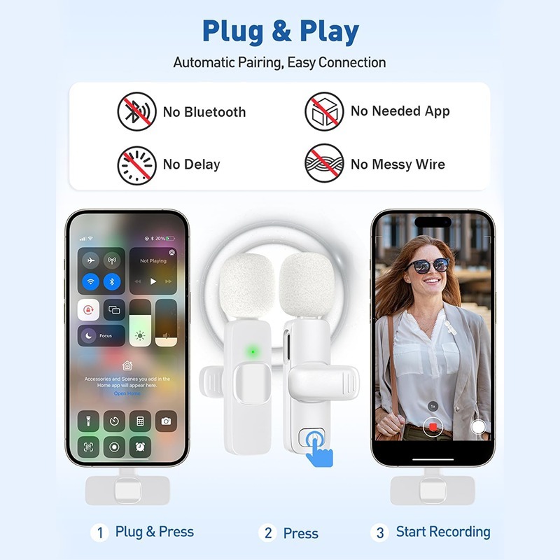 AliExpress Wireless Lavalier Microphone with Noise Cancellation, view 6