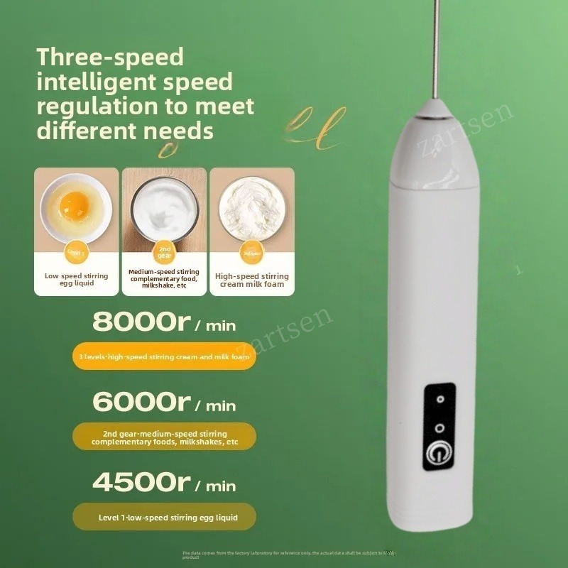 AliExpress Wireless Milk Frother Electric Type-C Handheld Blender Stainless Steel Mini Coffee Maker Whisk Mixer For Coffee Cappuccino Cream, view 4