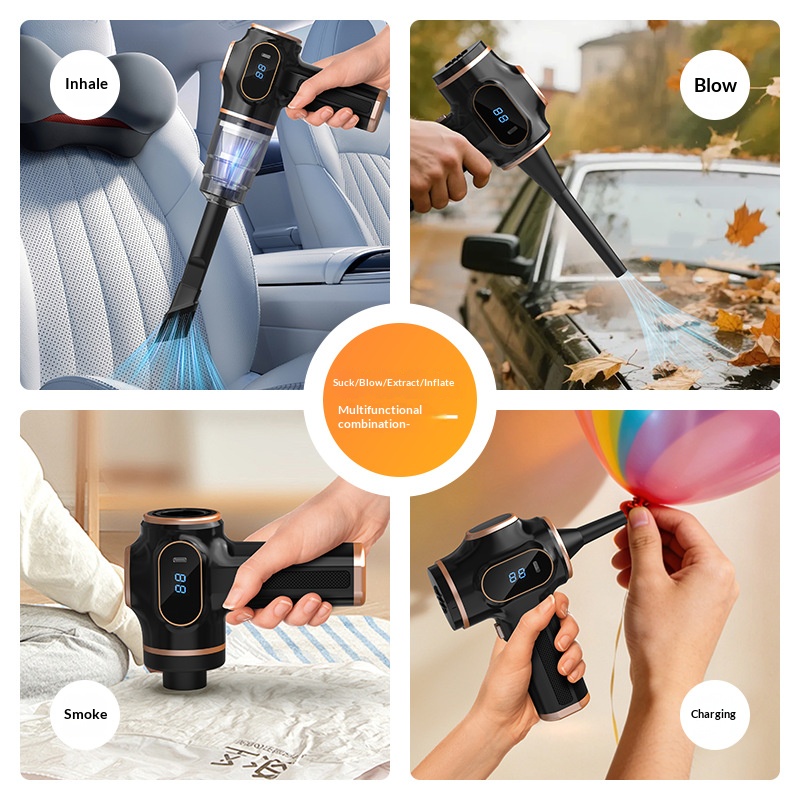 AliExpress Wireless Portable Handheld Car Vacuum Cleaner with Suction Blowing Extraction Functions Rechargeable Car-Specific Cleaning Tool, view 3