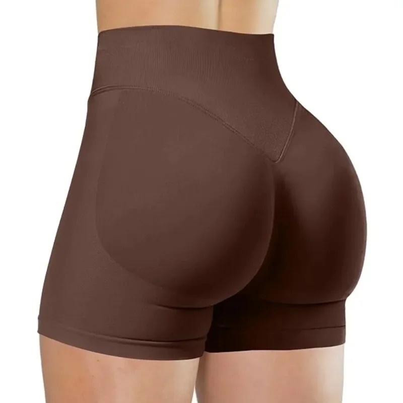 AliExpress Woman Gym Short Seamless Slim Leggings High Waist Fitness Training Yoga Clothing Running Butt Lifting Cycling Sports Shorts, view 3