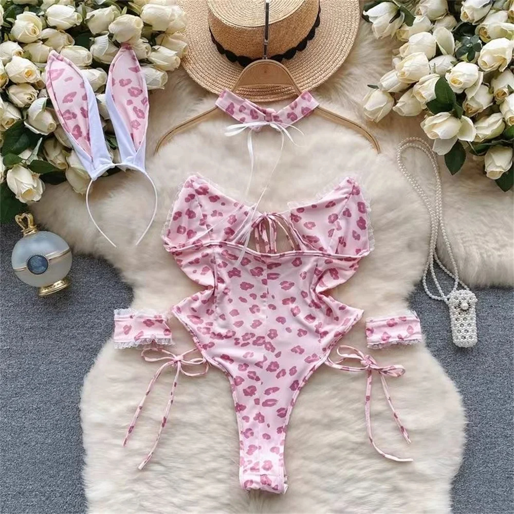 AliExpress Woman Sexy Comfortable Bodysuits Fashion Strap Backless Slim Bodysuits Lace Spliced Sheer Sexy Playsuits New, view 6