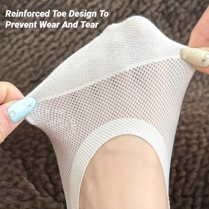 AliExpress Women's Mesh No-Show Socks with Silicone Grip, view 2