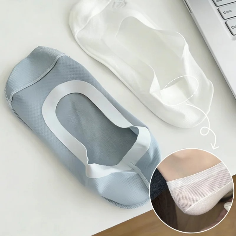 AliExpress Women's Mesh No-Show Socks with Silicone Grip, view 6