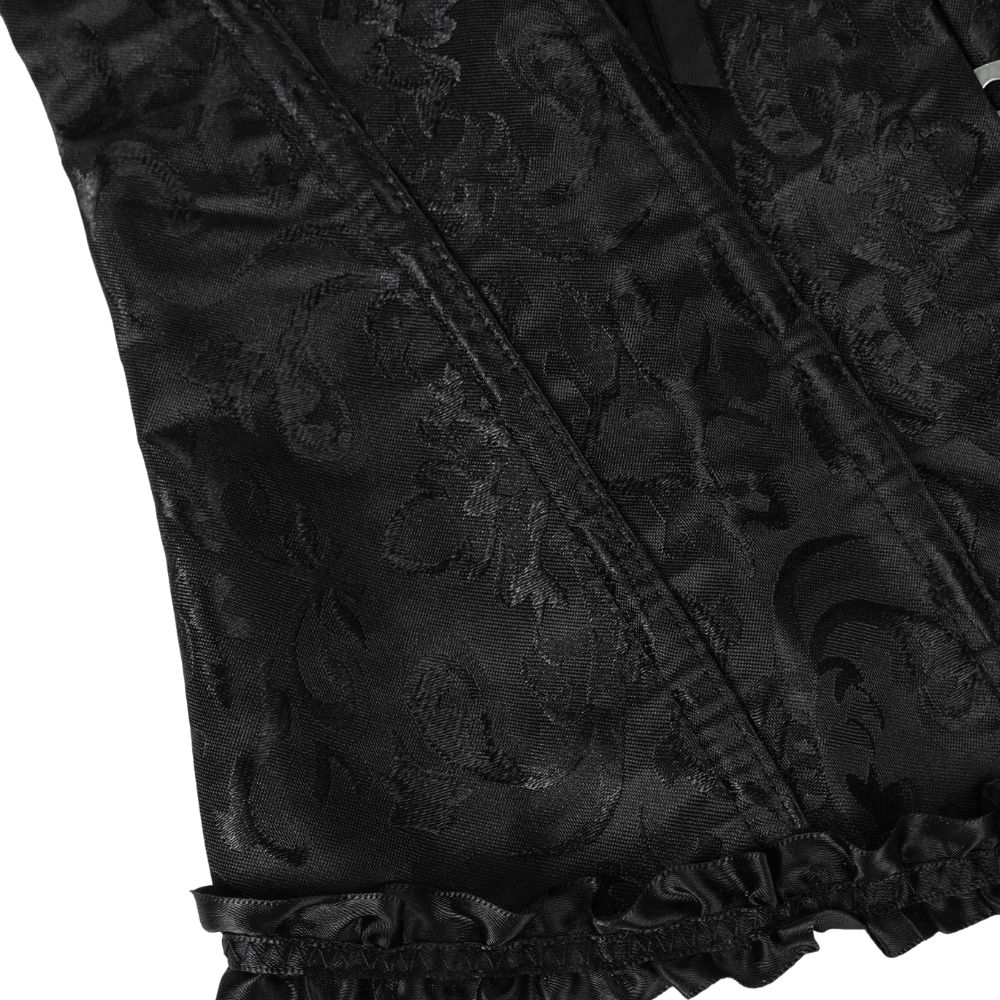 AliExpress Women Bustier Corset Victorian Gothic Jacquard Front Busk Waist Cincher Halloween Party Wear, view 6