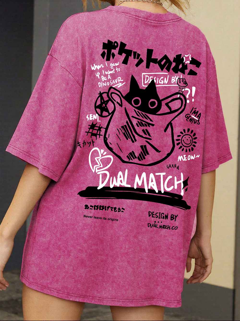 AliExpress Women Cartoon T-Shirts Vintage Summer Harajuku Kawaii Cat Printed Short Sleeve Tees Couple Streetwear Loose Clothes Cotton Tops, view 5