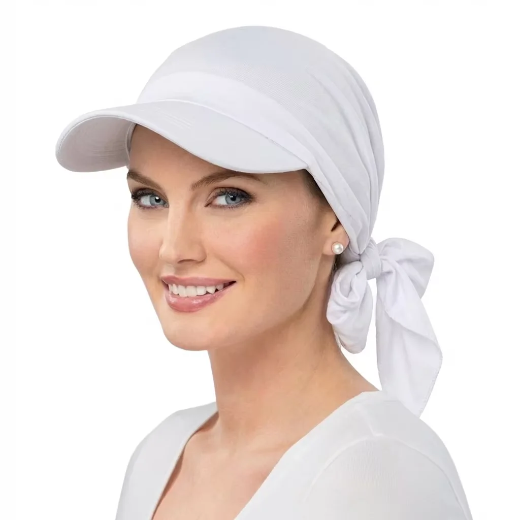AliExpress Women Classic Solid ColorTurban Hat Outdoor Brim Sunshade Hats Curved Hat Baseball Cap Sun Hats Headscarf Scarf Femme, view 3